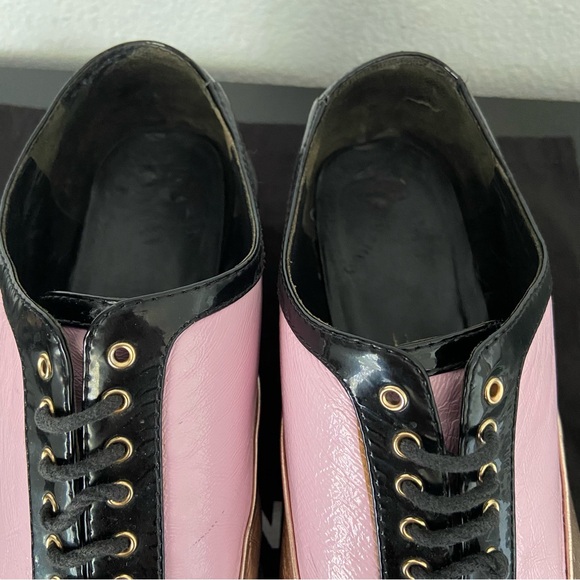 Chanel 2017 Cuba Cruise Collection Patent Leather Colorblock Oxfords Lac… - Picture 8 of 14